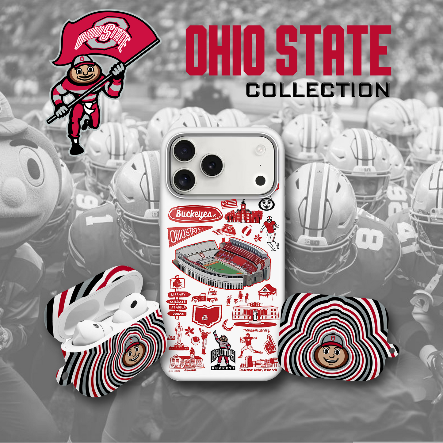 NCAA College Football Ohio State University Phone Case & Airpods Case
