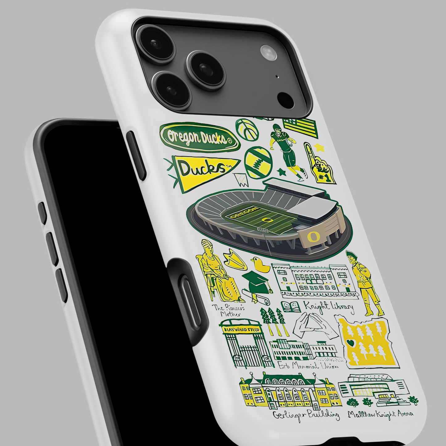 NCAA College Football Oregon Duck University Phone Case & Airpods Case