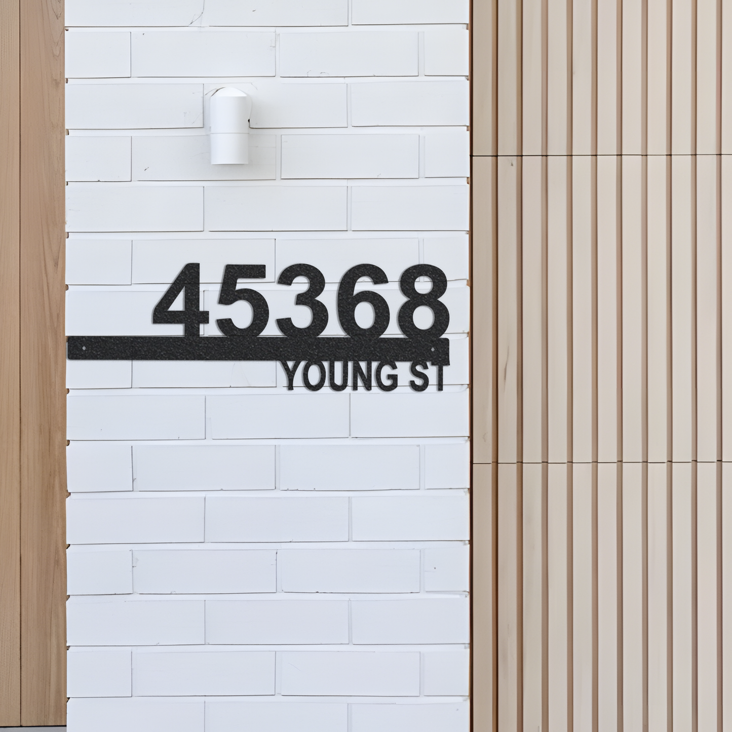 Horizontal Street Number & Name Metal Sign Outdoor, Custom Name Sign, House Number Plaque, Metal Address Sign, Beach House Signs