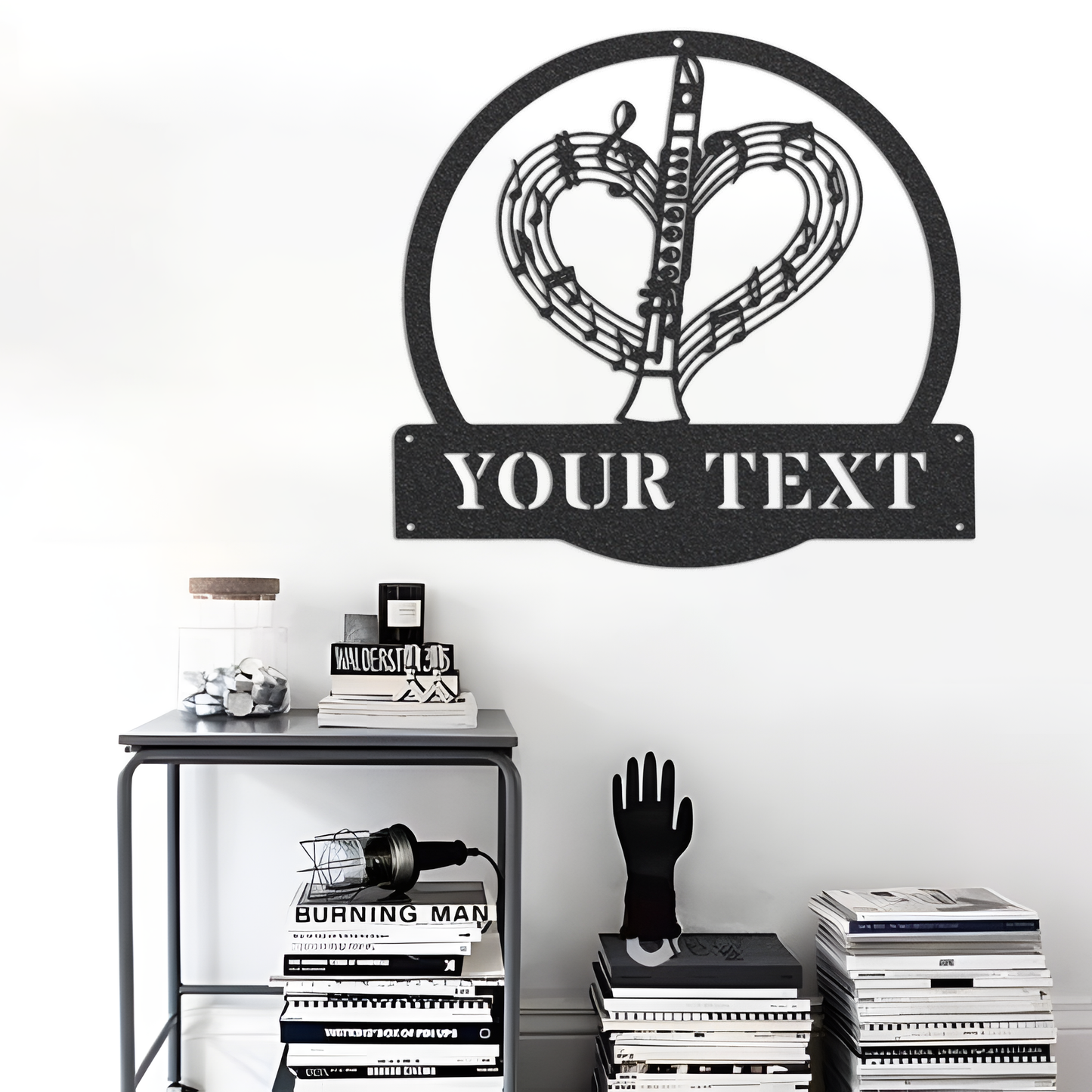 Personalized Clarinet Music Metal Sign Art With Led Lights, Custom Clarinet Music Metal Sign Clarinet Gifts For Men Clarinet Gift Music Gift