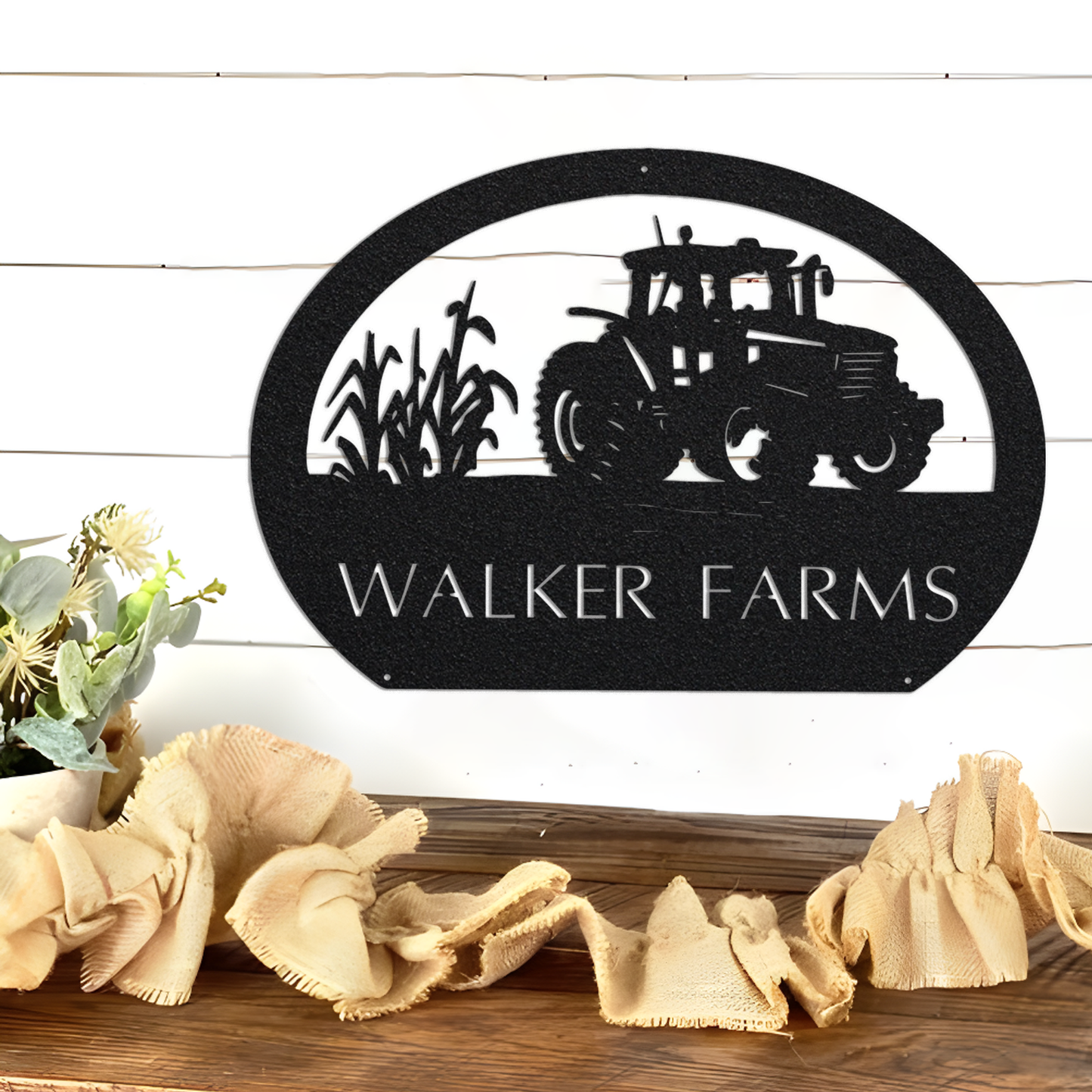 Metal 4020 farm sign ,corn stalks 4020 John Deere tractor sign CUSTOMIZED,