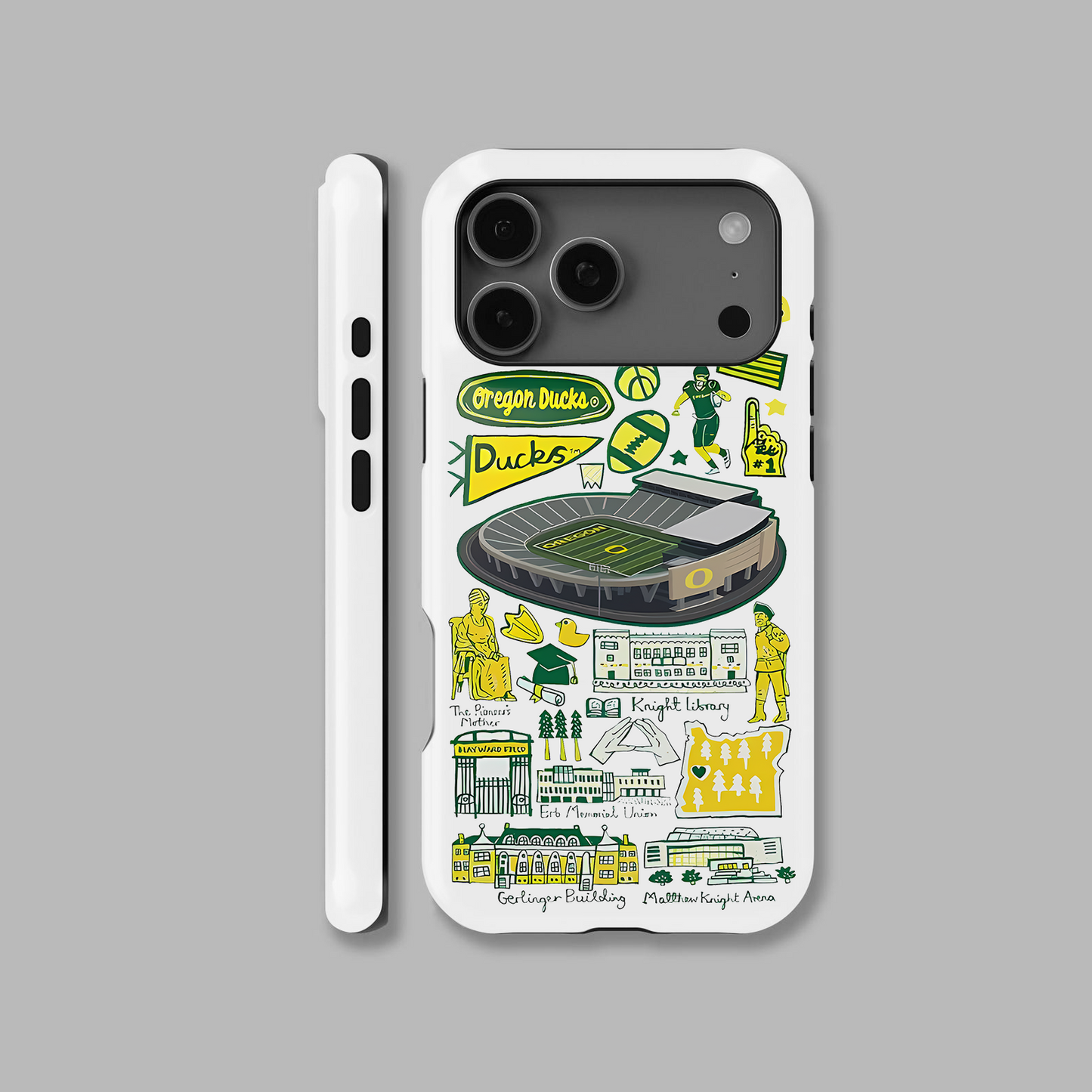 NCAA College Football Oregon Duck University Phone Case & Airpods Case
