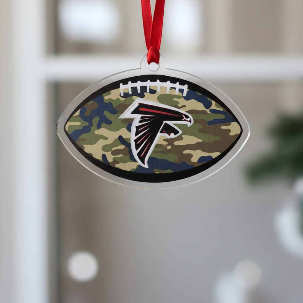 NFL Salute to Service Atlanta Falcons Ball Acrylic Ornament