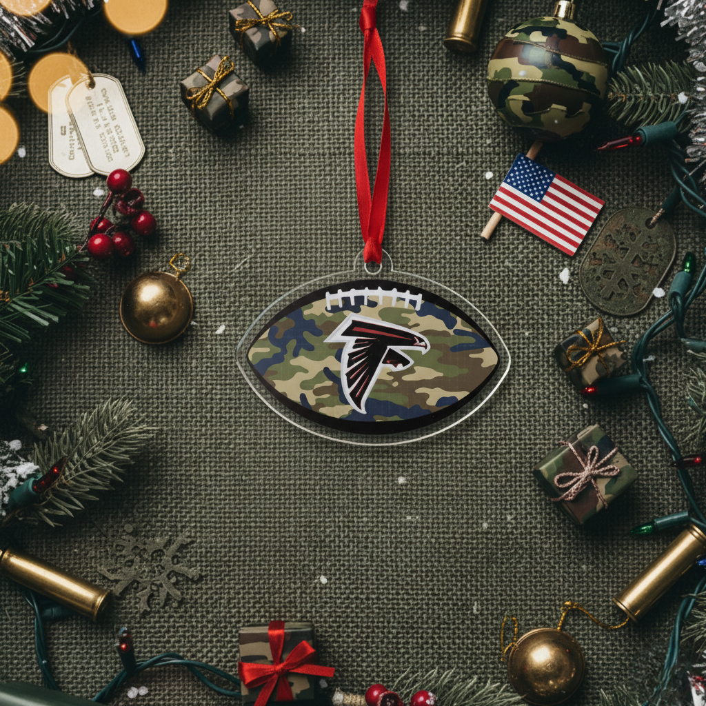 NFL Salute to Service Atlanta Falcons Ball Acrylic Ornament