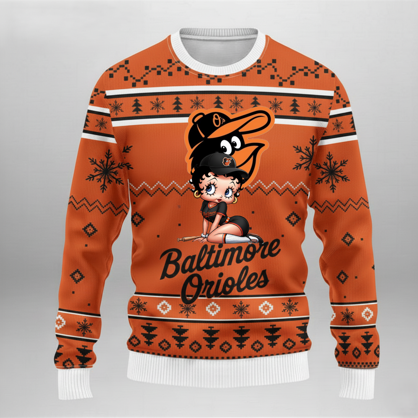 MLB Baltimore Orioles x Betty Boop Ugly Sweater