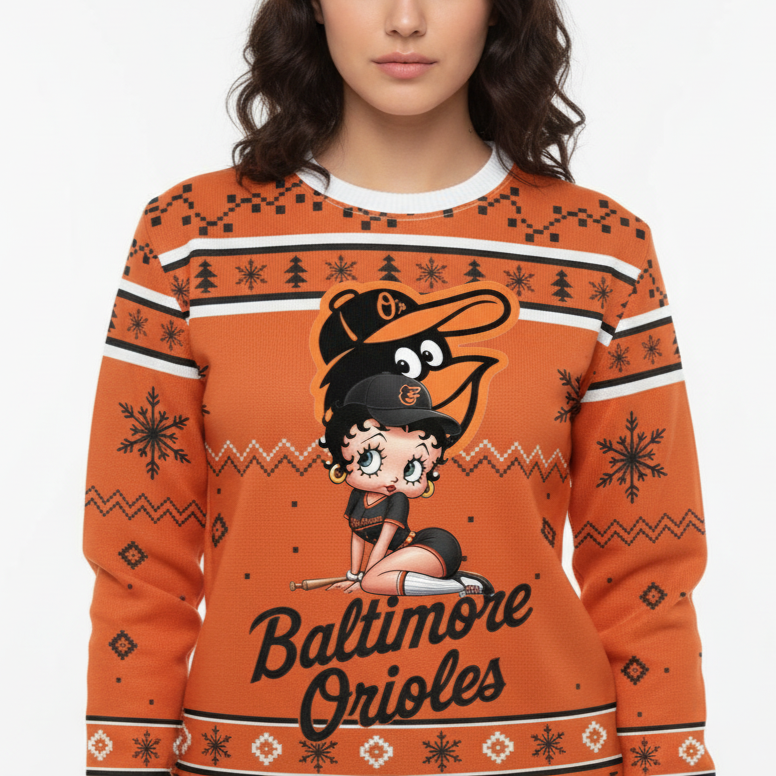 MLB Baltimore Orioles x Betty Boop Ugly Sweater