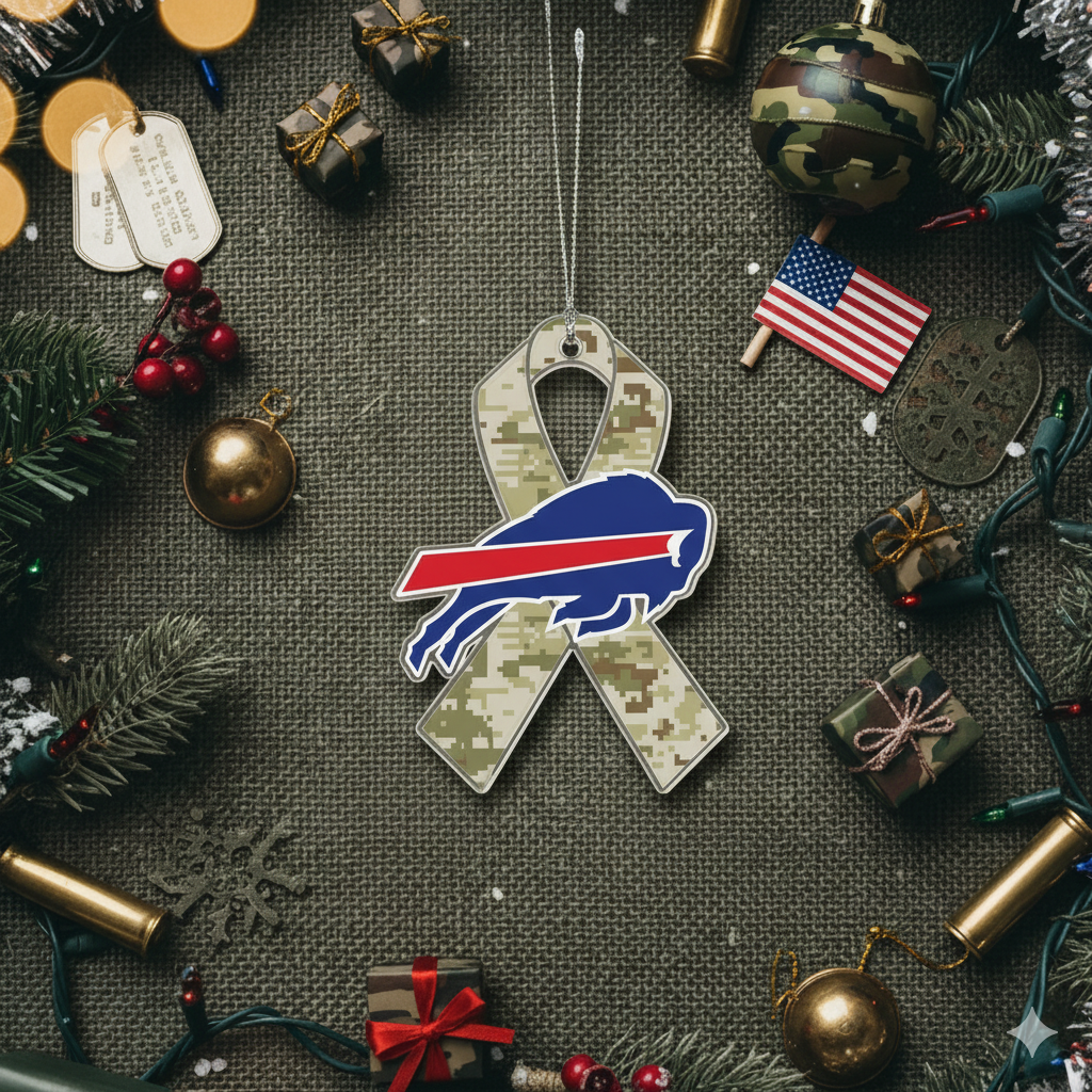 NFL Salute to Service Buffalo Bills Acrylic Ornament