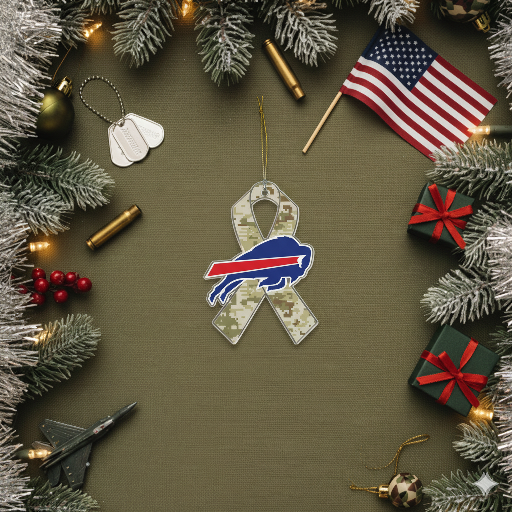 NFL Salute to Service Buffalo Bills Acrylic Ornament