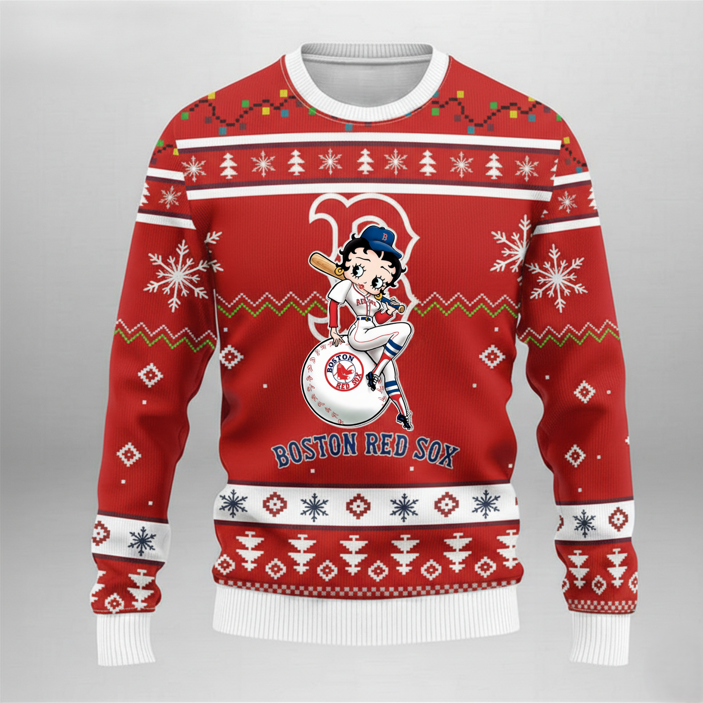 MLB Boston Red Sox x Betty Boop Women’s Ugly Sweater