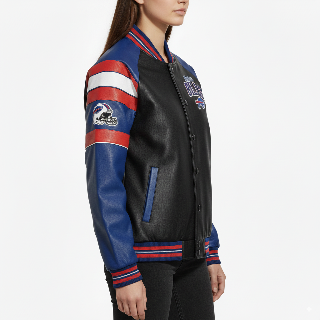 Women's Buffalo Bills All Over Print Varsity Jacket