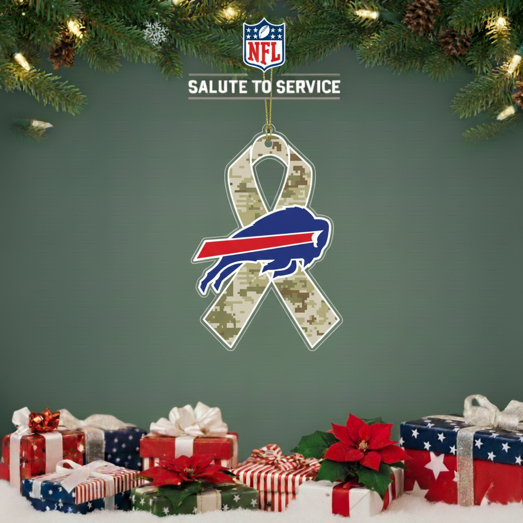 NFL Salute to Service Buffalo Bills Acrylic Ornament