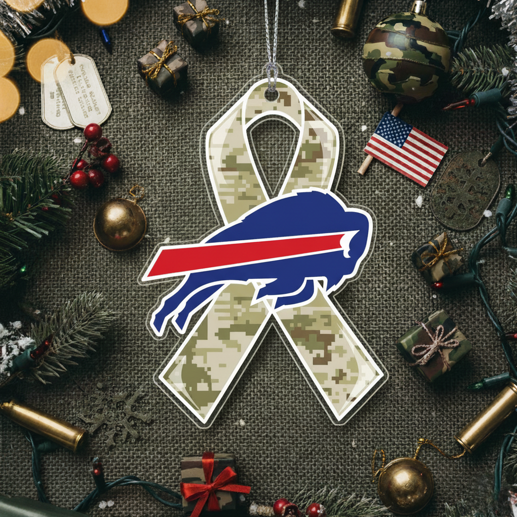 NFL Salute to Service Buffalo Bills Acrylic Ornament