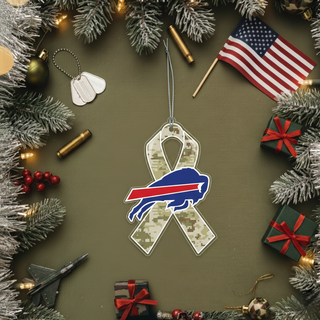 NFL Salute to Service Buffalo Bills Acrylic Ornament