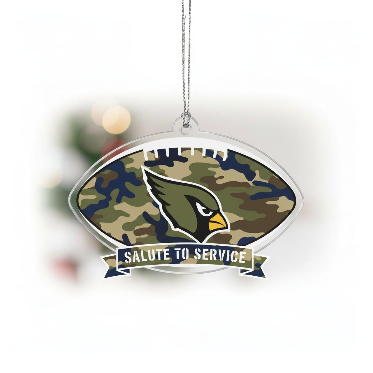 NFL Salute to Service Arizona Cardinals Acrylic Ornament