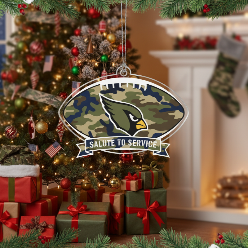 NFL Salute to Service Arizona Cardinals Acrylic Ornament