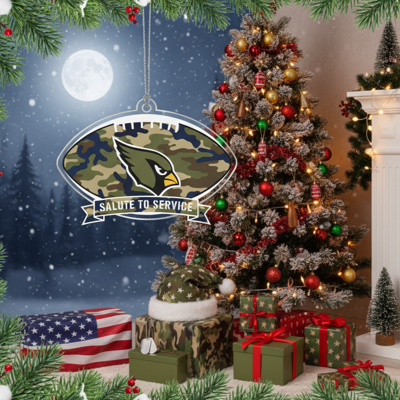 NFL Salute to Service Arizona Cardinals Acrylic Ornament