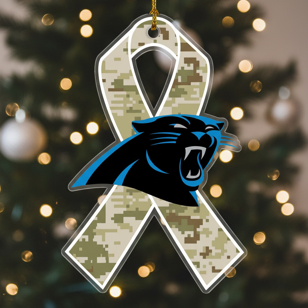 NFL Salute to Service Carolina Panthers Acrylic Ornament