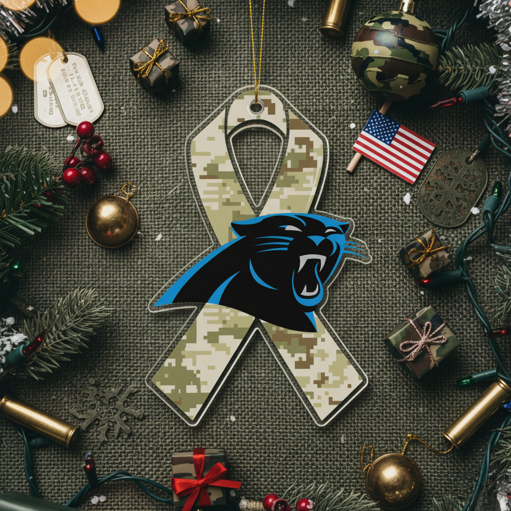 NFL Salute to Service Carolina Panthers Acrylic Ornament
