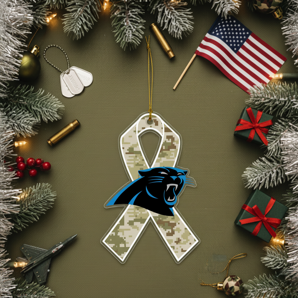 NFL Salute to Service Carolina Panthers Acrylic Ornament