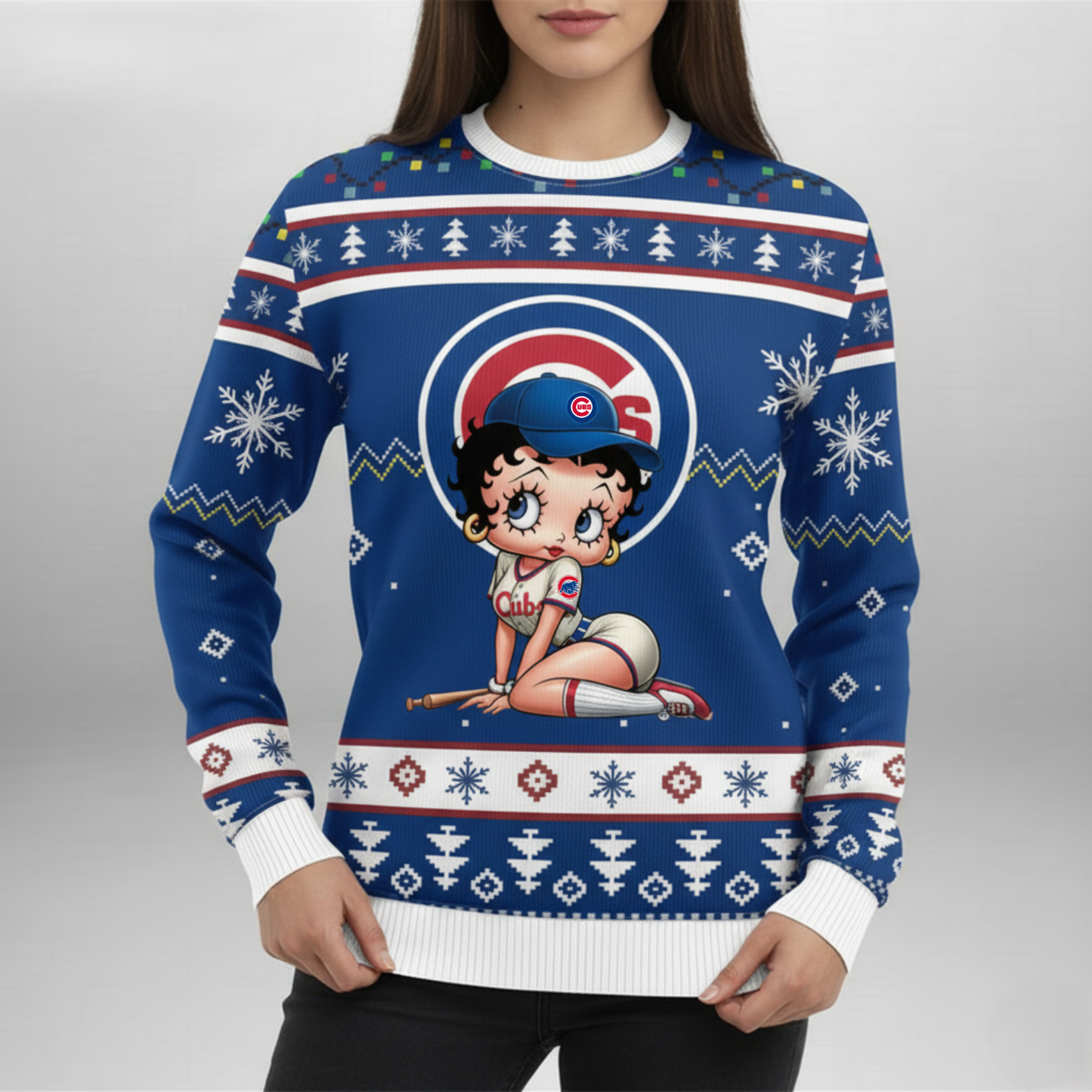 MLB Chicago Cubs x Betty Boop Women’s Ugly Sweater