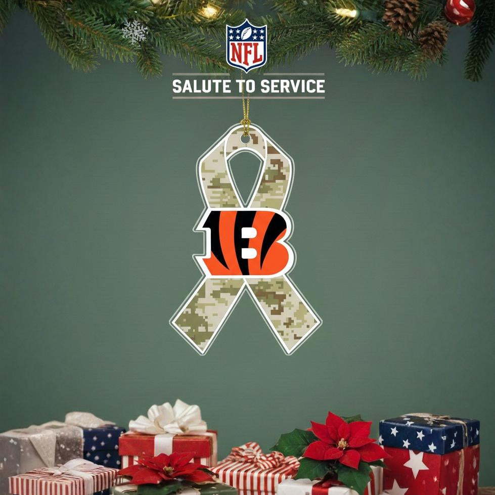 NFL Salute to Service Cincinnati Bengals Acrylic Ornament