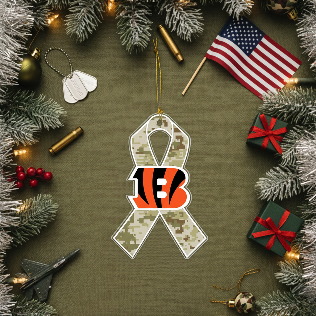 NFL Salute to Service Cincinnati Bengals Acrylic Ornament