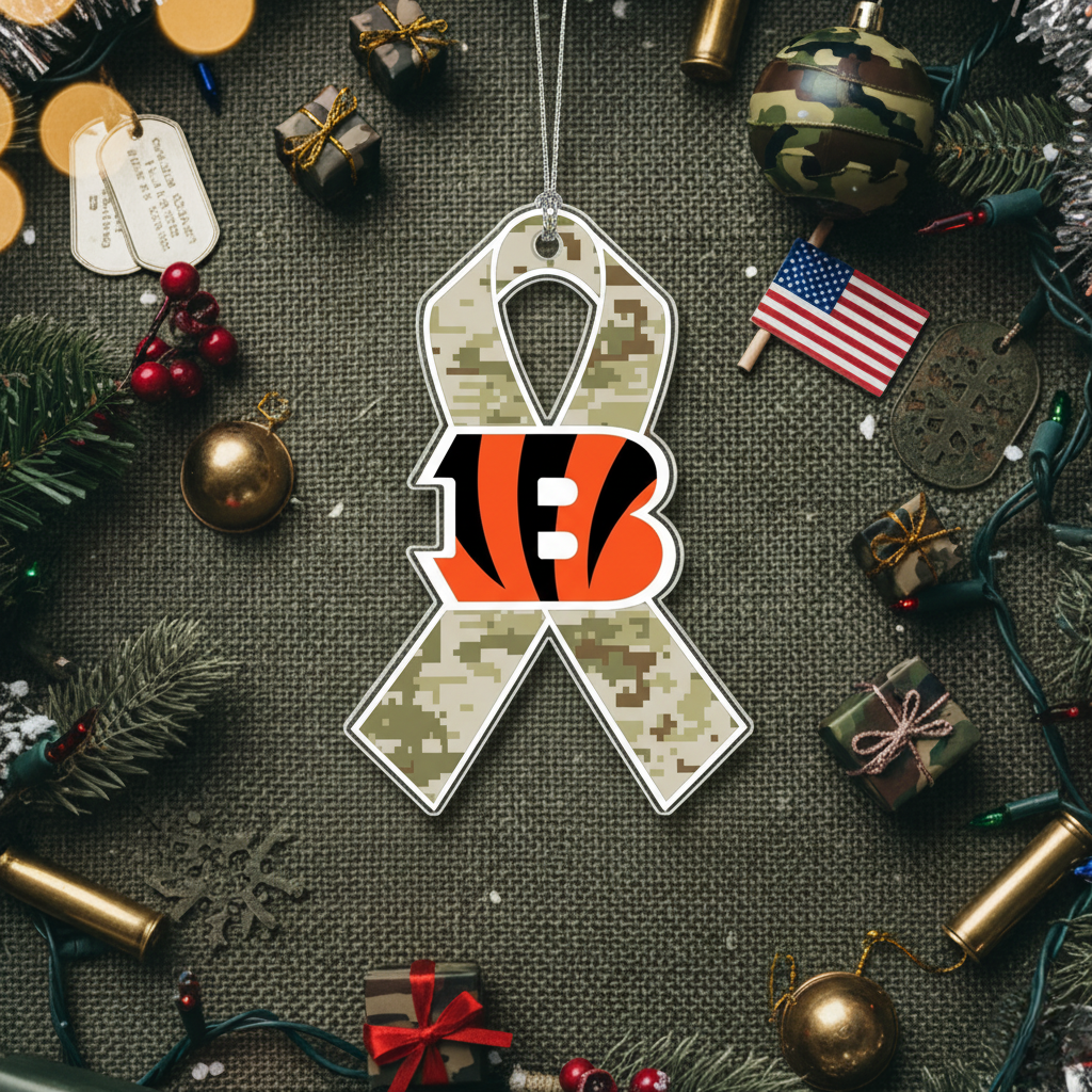 NFL Salute to Service Cincinnati Bengals Acrylic Ornament