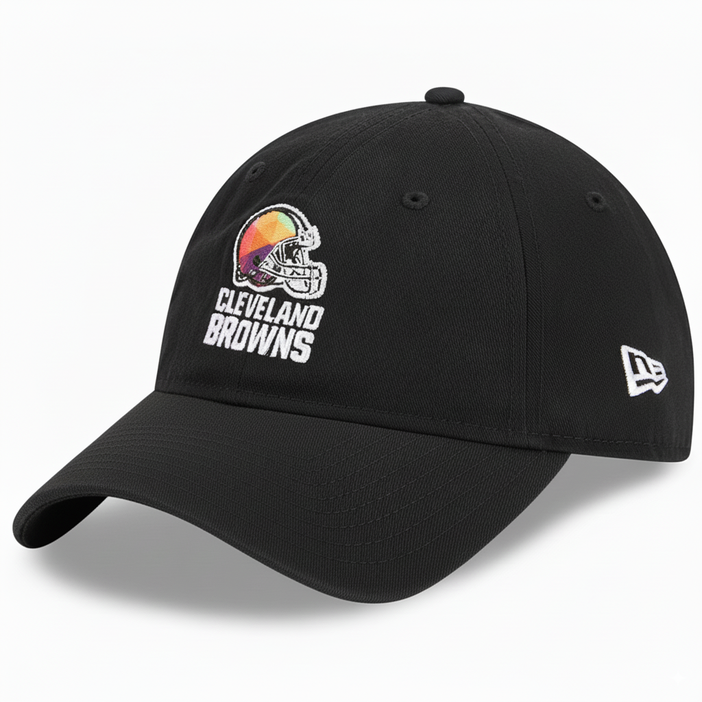 Women's Cleveland Browns New Era Black NFL Crucial Catch Adjustable Hat