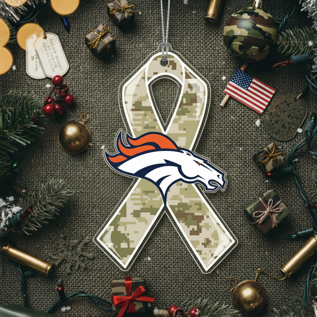 NFL Salute to Service Denver Broncos Acrylic Ornament