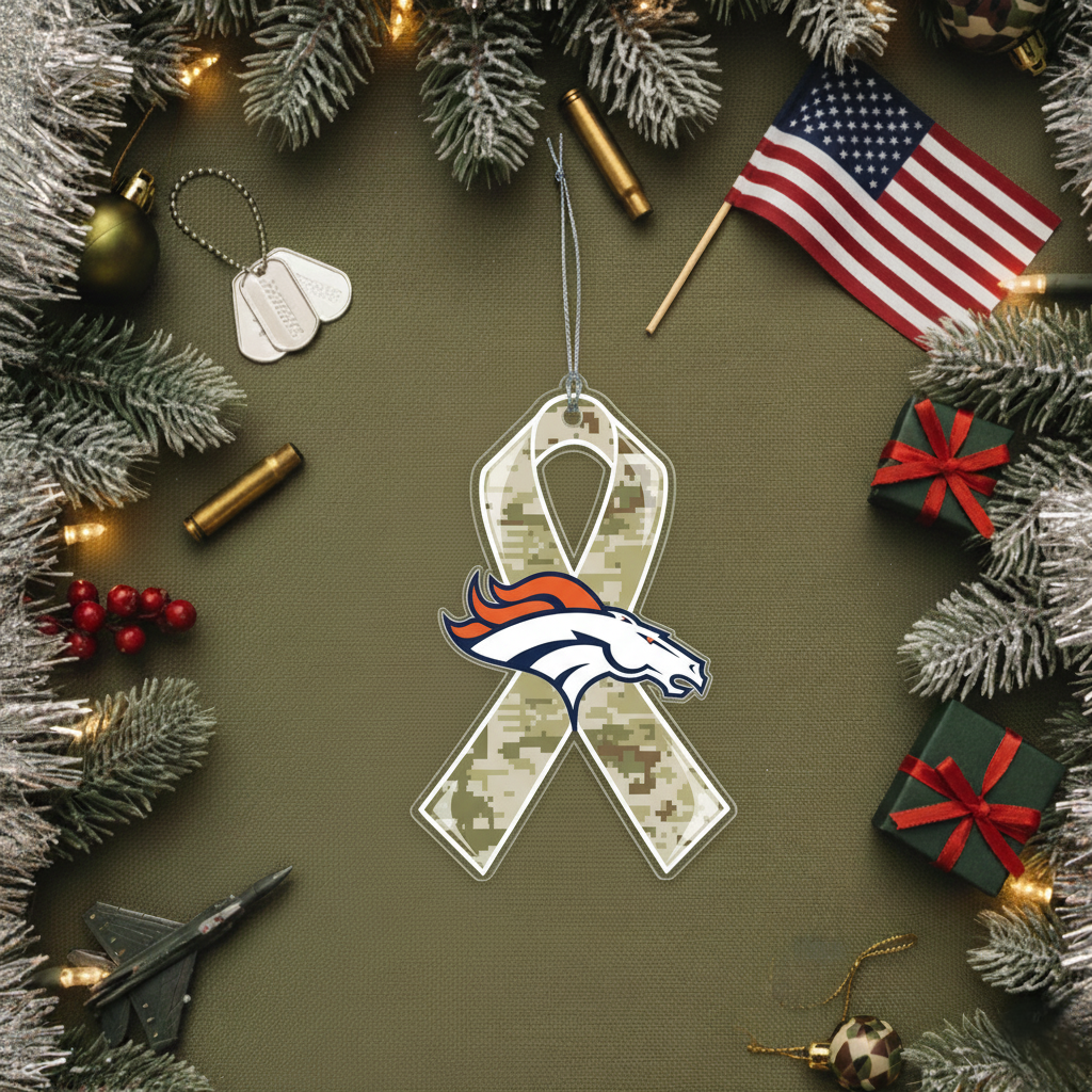NFL Salute to Service Denver Broncos Acrylic Ornament