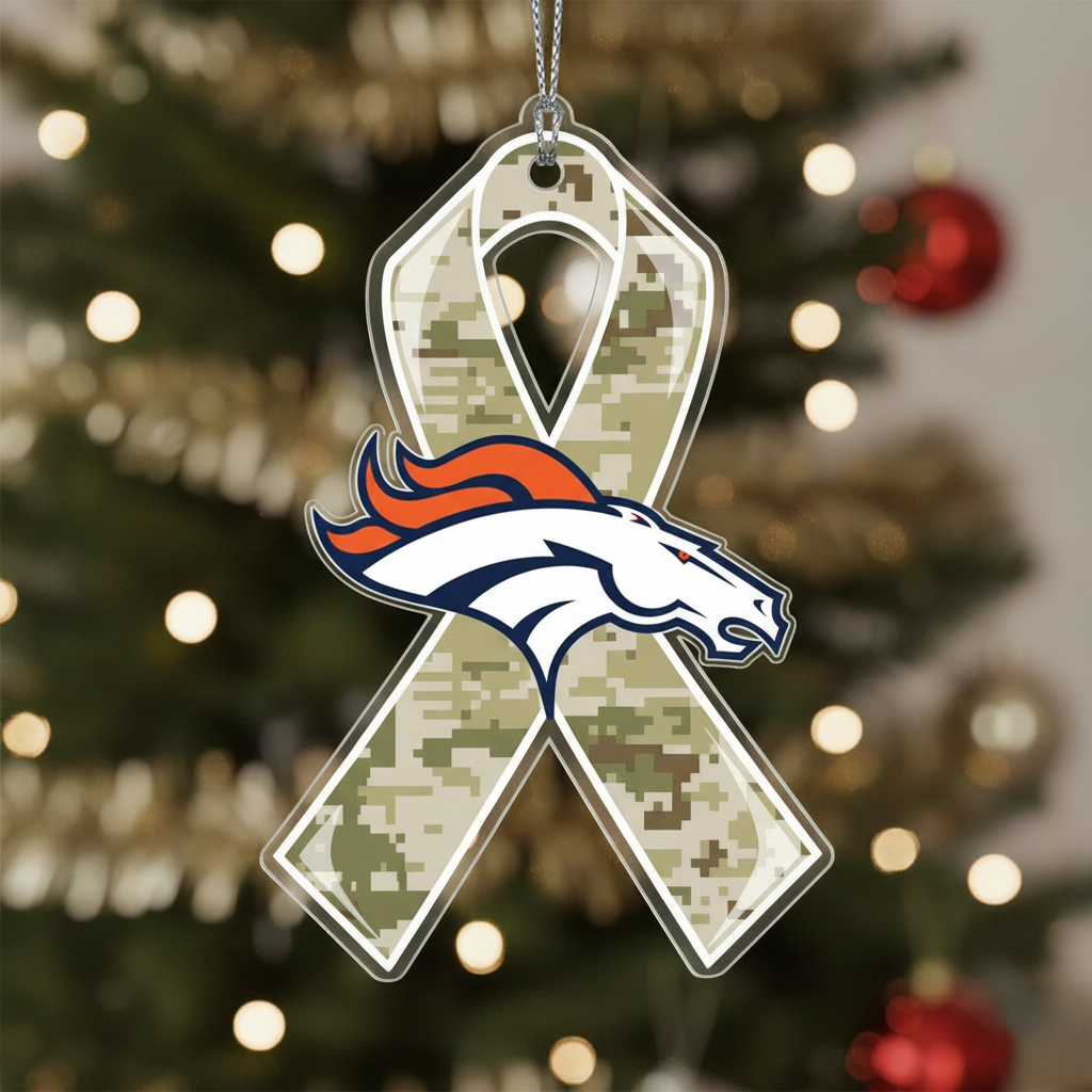NFL Salute to Service Denver Broncos Acrylic Ornament