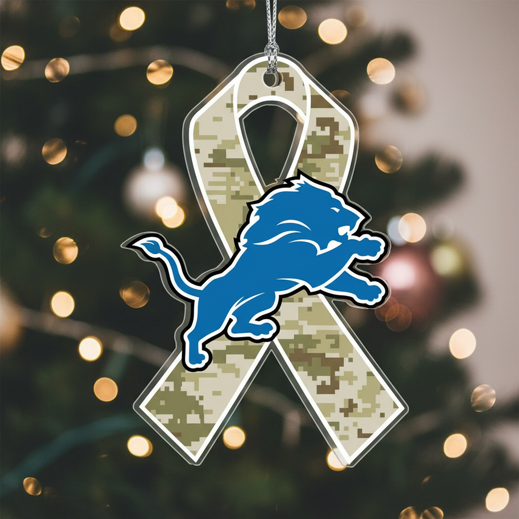 NFL Salute to Service Detroit Lions Acrylic Ornament