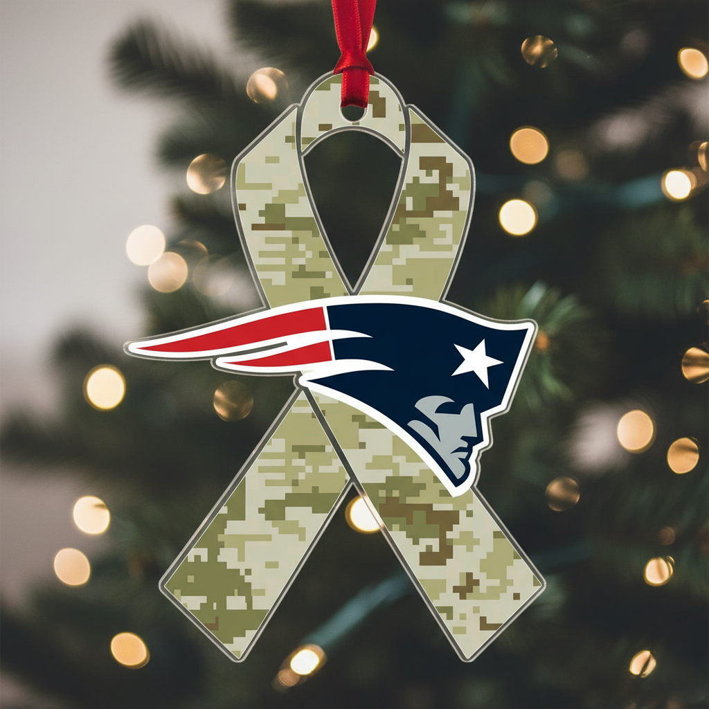 NFL Salute to Service New England Patriots Acrylic Ornament