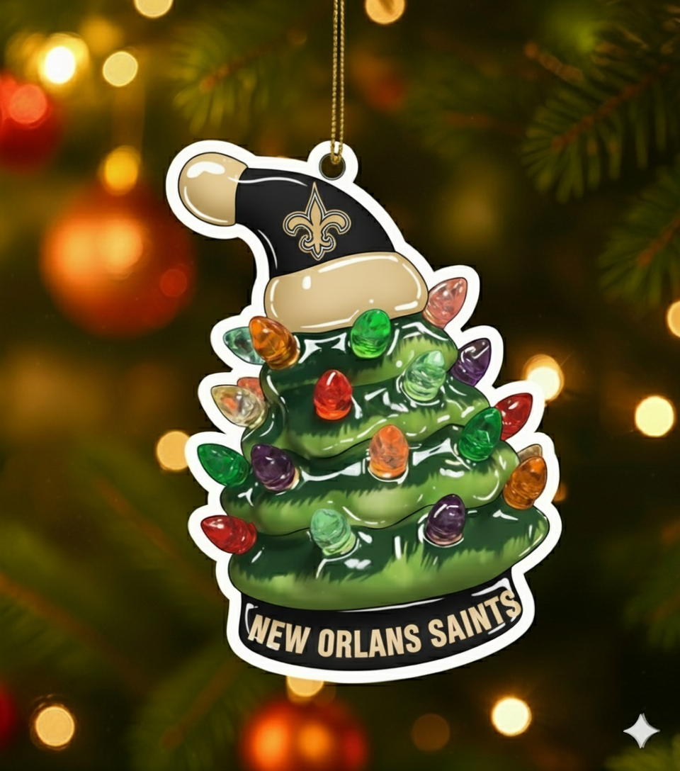 NFL Christmas New Orleans Saints Ornaments Ready to Hang New Orleans Saints Ornament Christmas Ornaments
