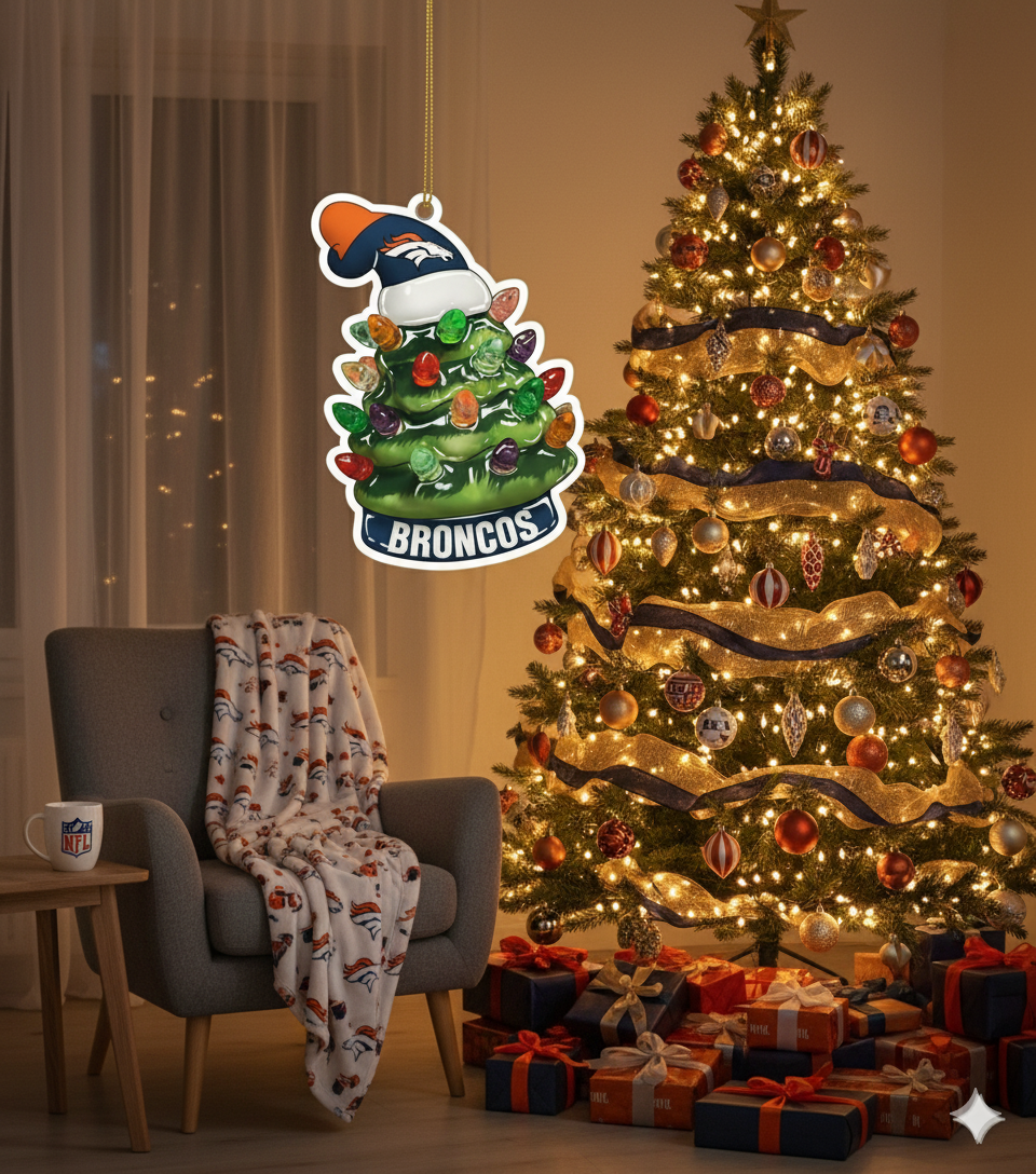 NFL Christmas Denver Broncos Ornaments Ready to Hang Denver Broncos Ornament Christmas Ornaments