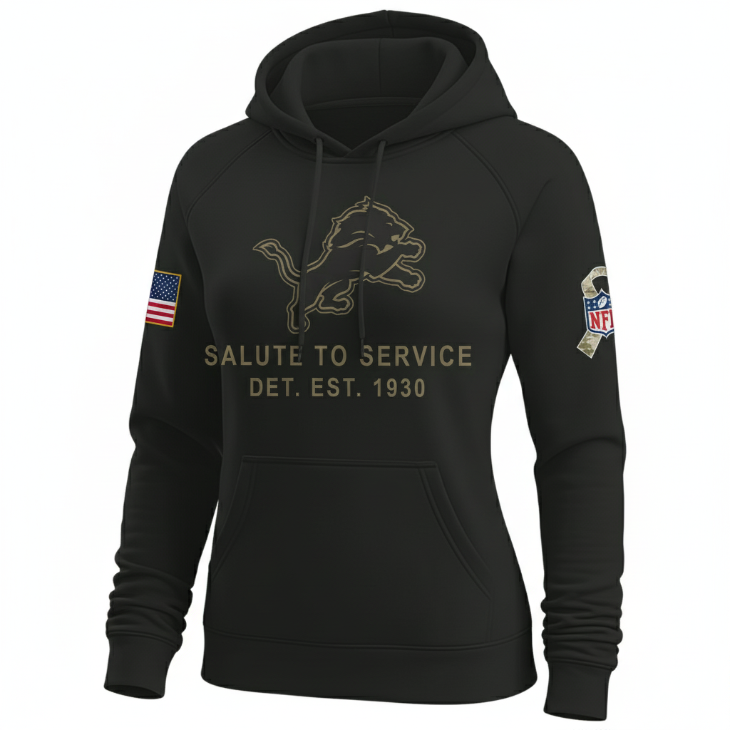Detroit Lions Nike Women's 2025 Salute to Service Hoodie NFL