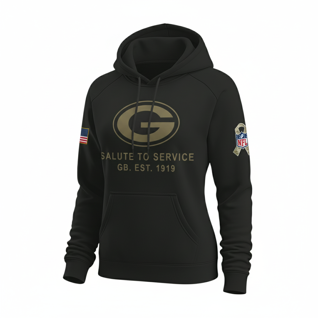Green Bay Packers Nike Women's 2025 Salute to Service Hoodie NFL