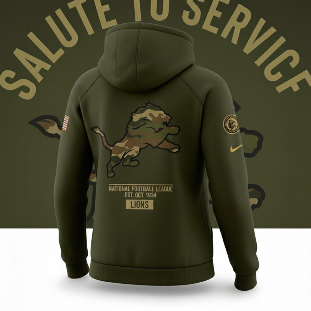 Lions Detroits Nike Women's 2025 Salute to Service Hoodie NFL