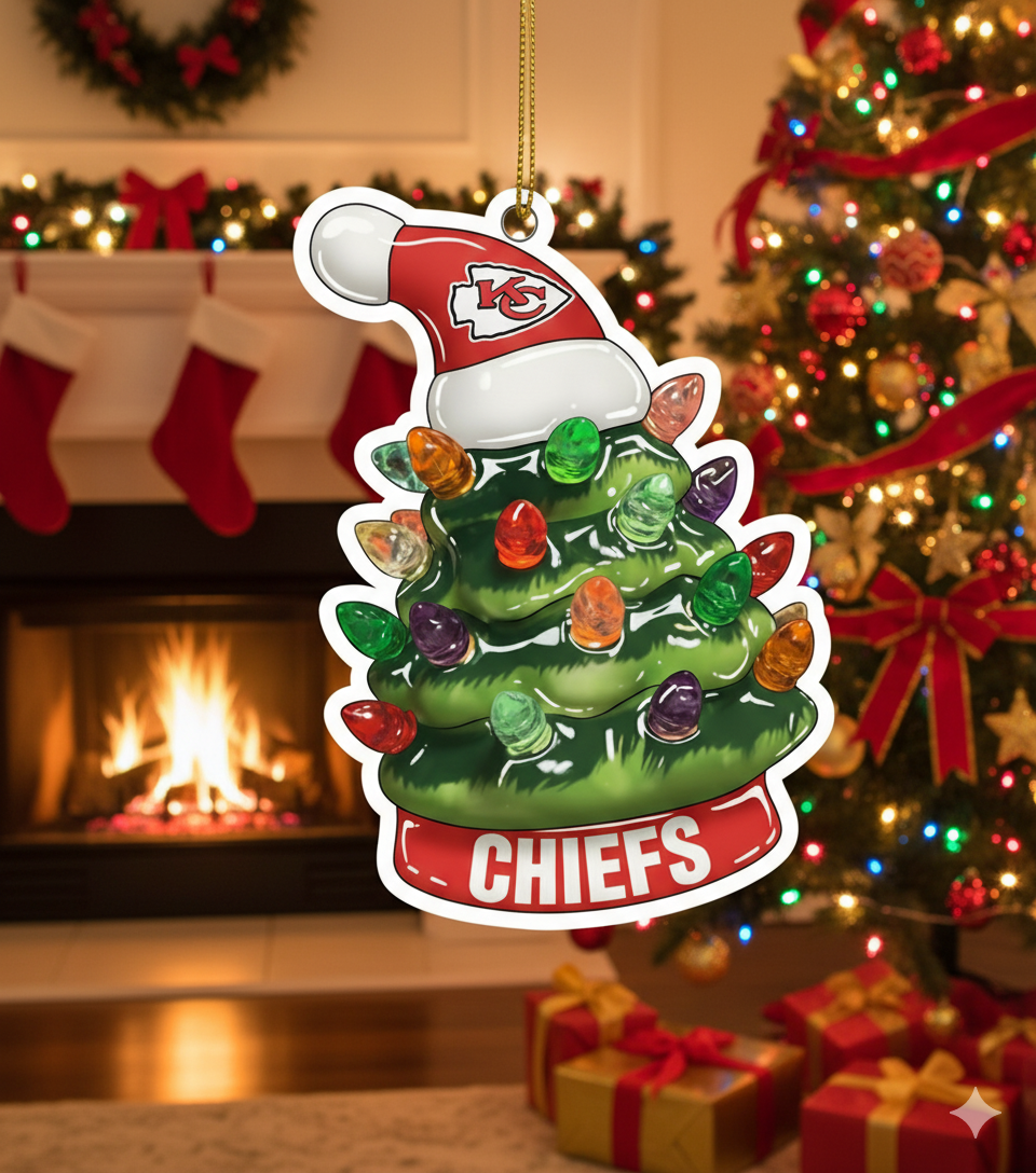 NFL Christmas Kansas City Chiefs Ornaments Ready to Hang Kansas City Chiefs Ornament Christmas Ornaments
