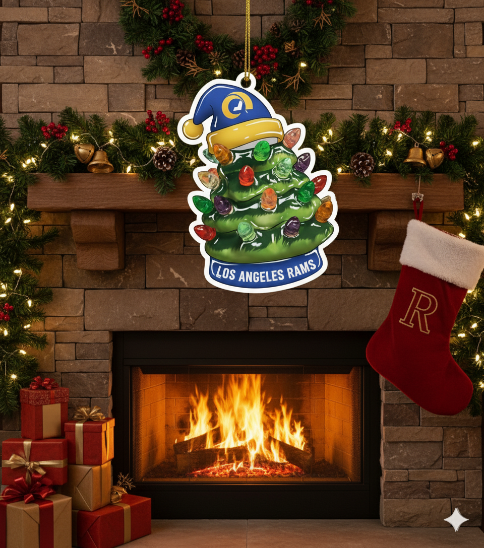 NFL Christmas Los Angeles Rams Ornaments Ready to Hang Los Angeles Rams Ornament Christmas Ornaments