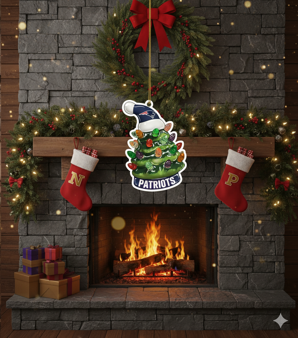 NFL Christmas New England Patriots Ornaments Ready to Hang New England Patriots Ornament Christmas Ornaments