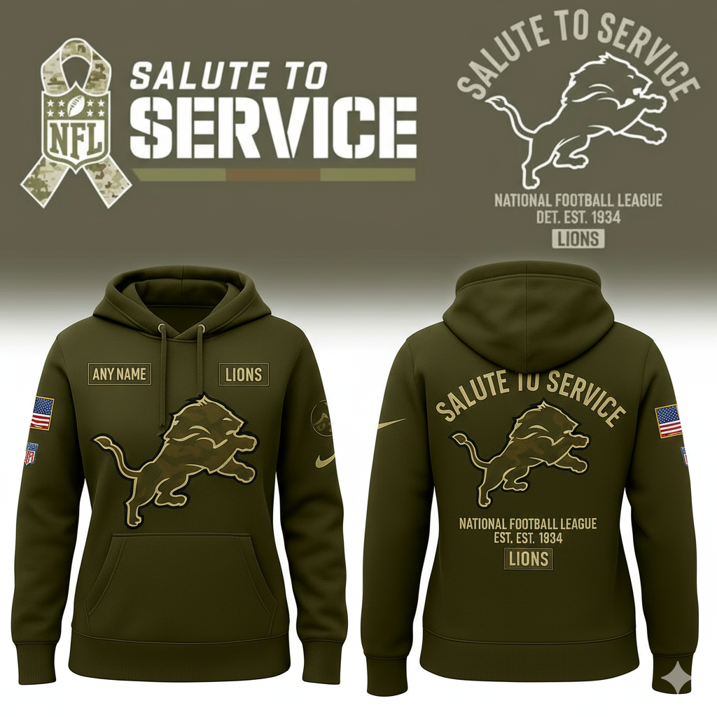 Lions Detroits Nike Women's 2025 Salute to Service Hoodie NFL
