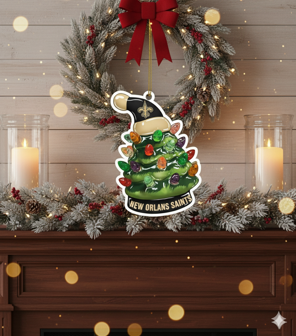 NFL Christmas New Orleans Saints Ornaments Ready to Hang New Orleans Saints Ornament Christmas Ornaments