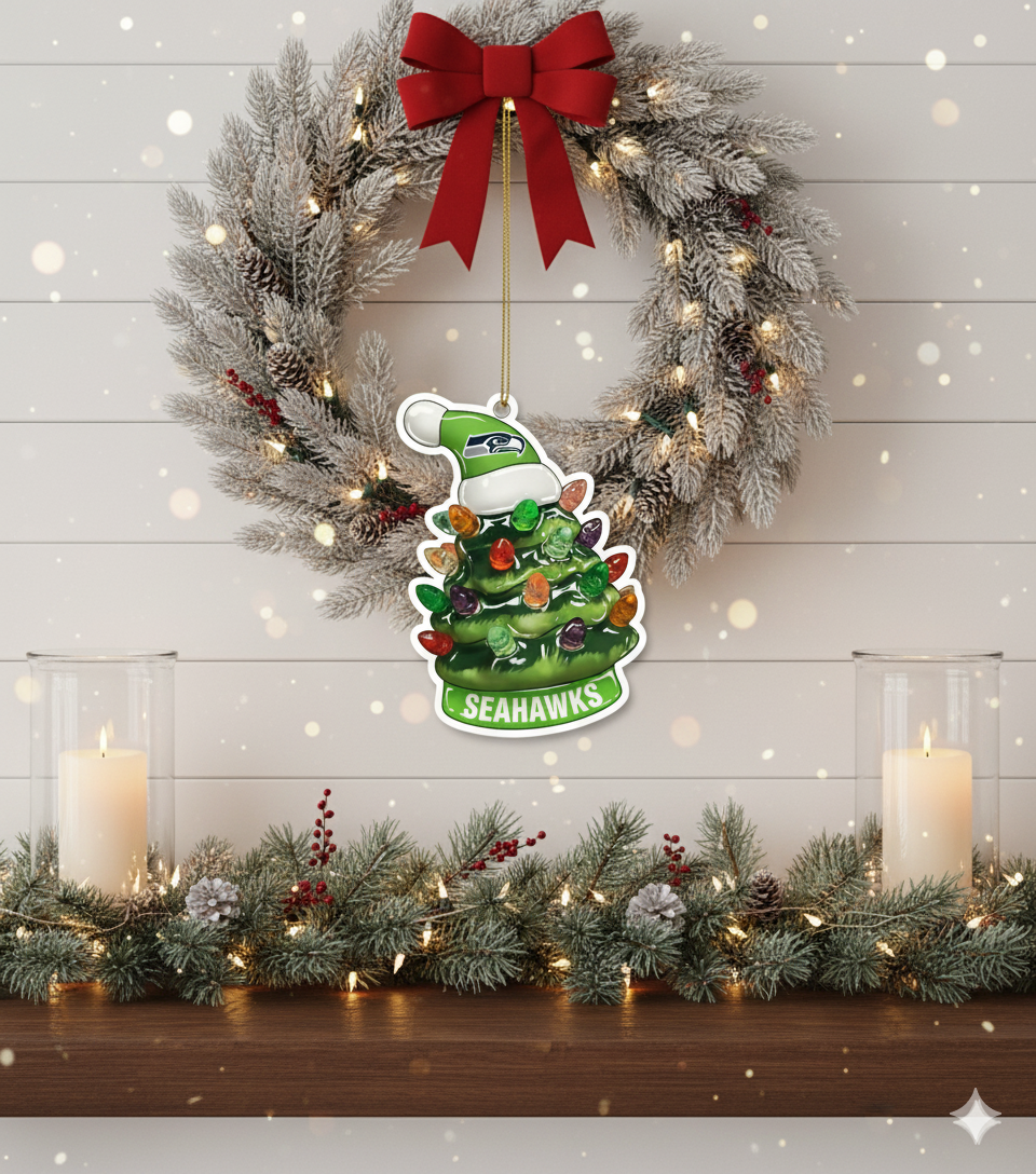 NFL Christmas Seattle Seahawks Ornaments Ready to Hang Seattle Seahawks Ornament Christmas Ornaments
