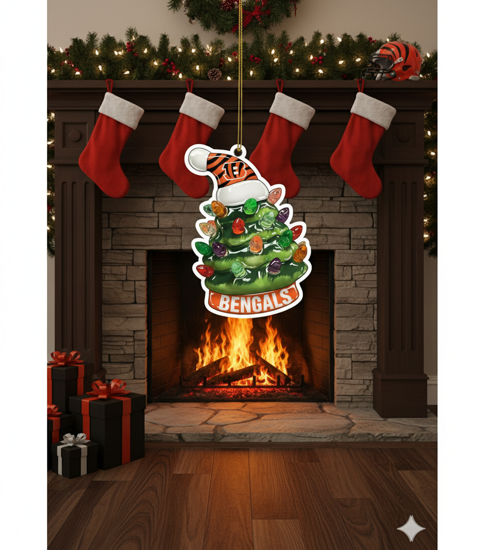 NFL Christmas Cincinnati Bengals Ornaments Ready to Hang Cincinnati Bengals Ornament Christmas Ornaments