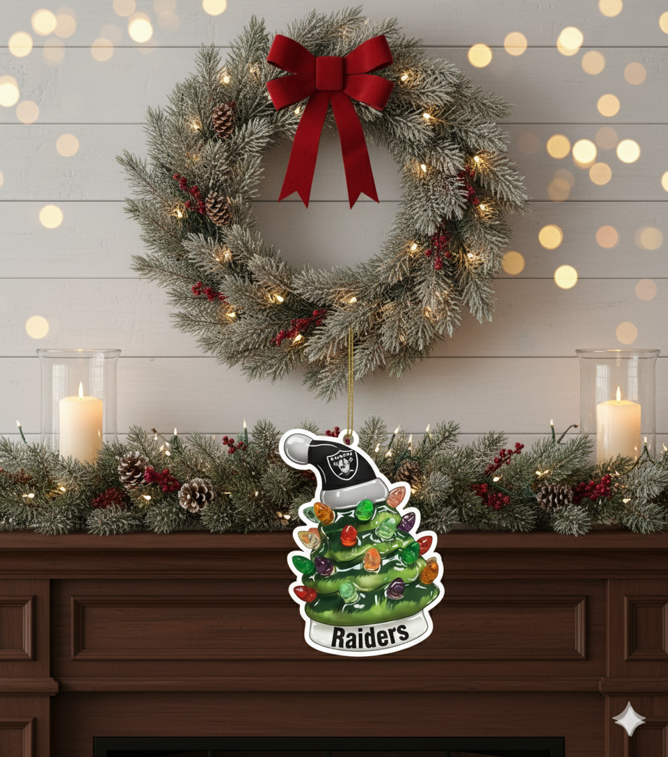NFL Christmas Las Vegas Raiders Ornaments Ready to Hang Las Vegas Raiders Ornament Christmas Ornaments