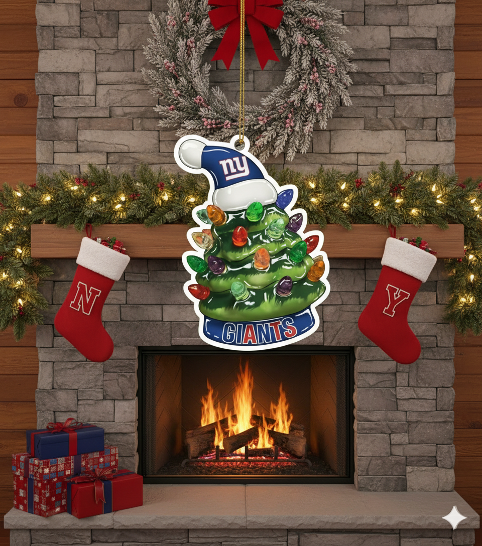 NFL Christmas New York Giants Ornaments Ready to Hang New York Giants Ornament Christmas Ornaments