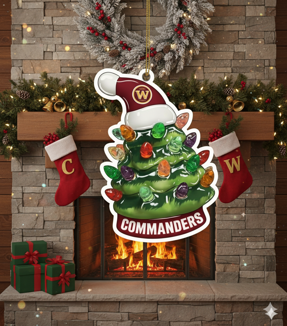 NFL Christmas Washington Commanders Ornaments Ready to Hang Washington Commanderss Ornament Christmas Ornaments