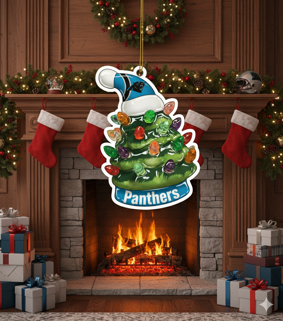 NFL Christmas Carolina Panthers Ornaments Ready to Hang Carolina Panthers Ornament Christmas Ornaments
