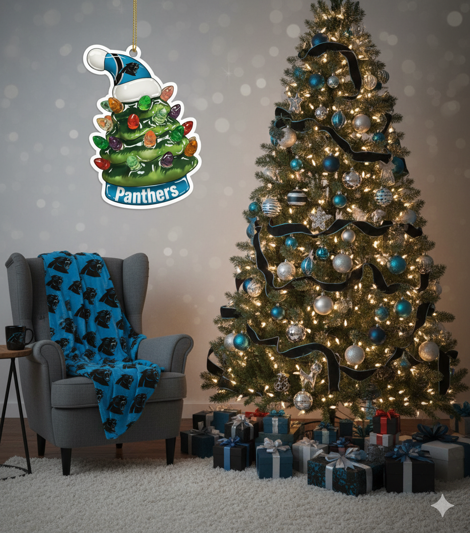 NFL Christmas Carolina Panthers Ornaments Ready to Hang Carolina Panthers Ornament Christmas Ornaments